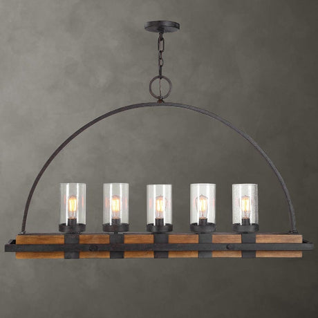 Seeded Glass 5-Light Island Lamp | Uttermost Atwood - www.oroa.com