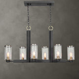Modern European furniture - Black Framed 6-Light Island Lamp - www.oroa.com