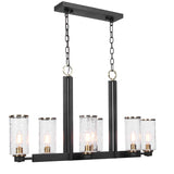 Modern European furniture - Black Framed 6-Light Island Lamp - www.oroa.com