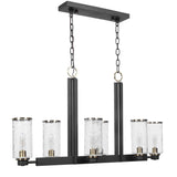Modern European furniture - Black Framed 6-Light Island Lamp - www.oroa.com