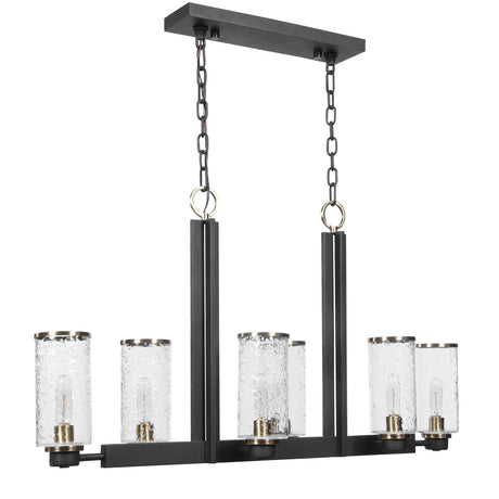 Modern European furniture - Black Framed 6-Light Island Lamp - www.oroa.com