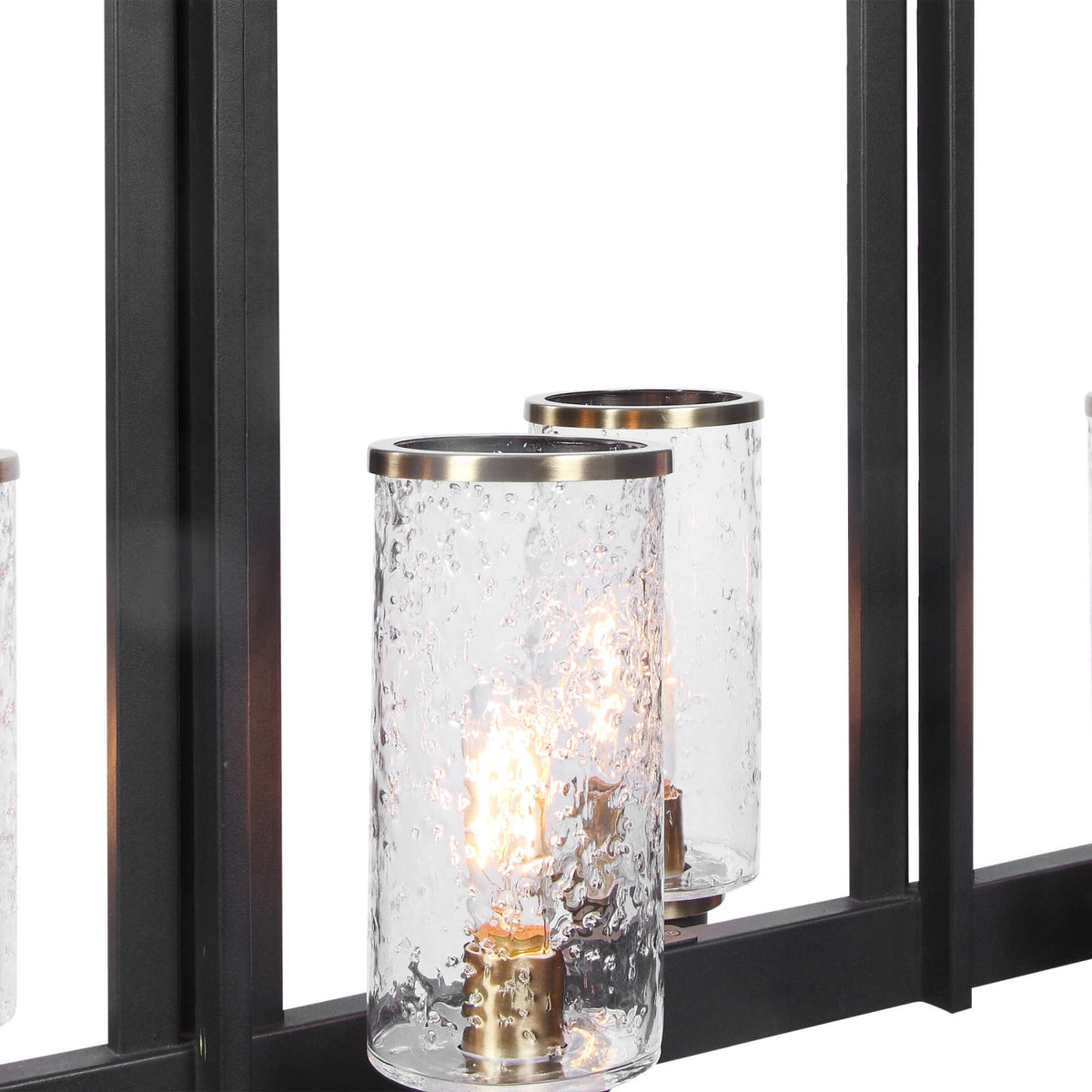 Modern European furniture - Black Framed 6-Light Island Lamp - www.oroa.com