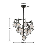 Bronze Framed Glass Chandelier | Uttermost Maxin - www.oroa.com