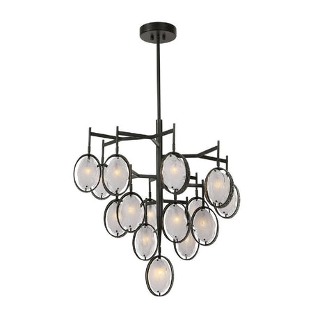 Bronze Framed Glass Chandelier | Uttermost Maxin - www.oroa.com