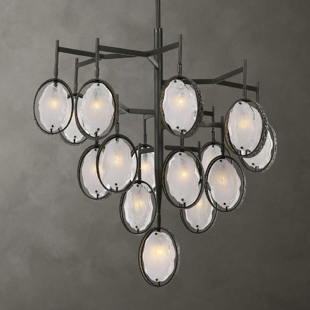 Bronze Framed Glass Chandelier | Uttermost Maxin - www.oroa.com