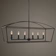 Modern European furniture - Bronze 6-Light Linear Chandelier - www.oroa.com
