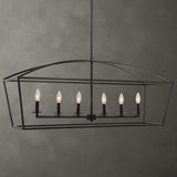 Modern European furniture - Bronze 6-Light Linear Chandelier - www.oroa.com