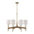 Modern European furniture - White Linen 8-Light Chandelier - www.oroa.com