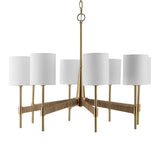 Modern European furniture - White Linen 8-Light Chandelier - www.oroa.com
