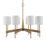 Modern European furniture - White Linen 8-Light Chandelier - www.oroa.com