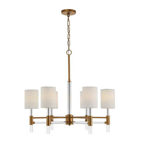 Modern European furniture - White Silken 6-Light Chandelier - www.oroa.com