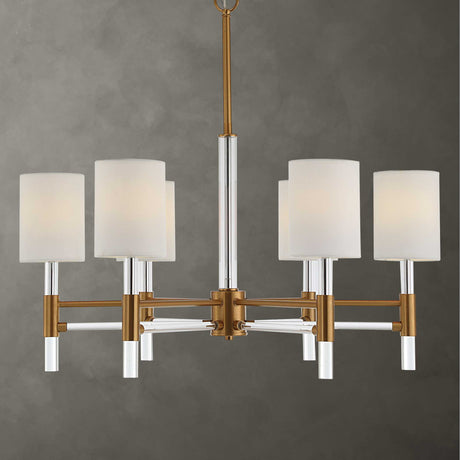 Modern European furniture - White Silken 6-Light Chandelier - www.oroa.com