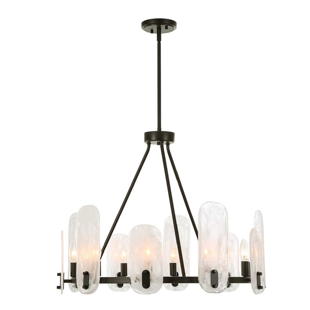 Modern European furniture - Oval Glass 10-Light Chandelier - www.oroa.com