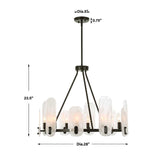 Modern European furniture - Oval Glass 10-Light Chandelier - www.oroa.com
