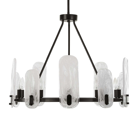 Modern European furniture - Oval Glass 10-Light Chandelier - www.oroa.com