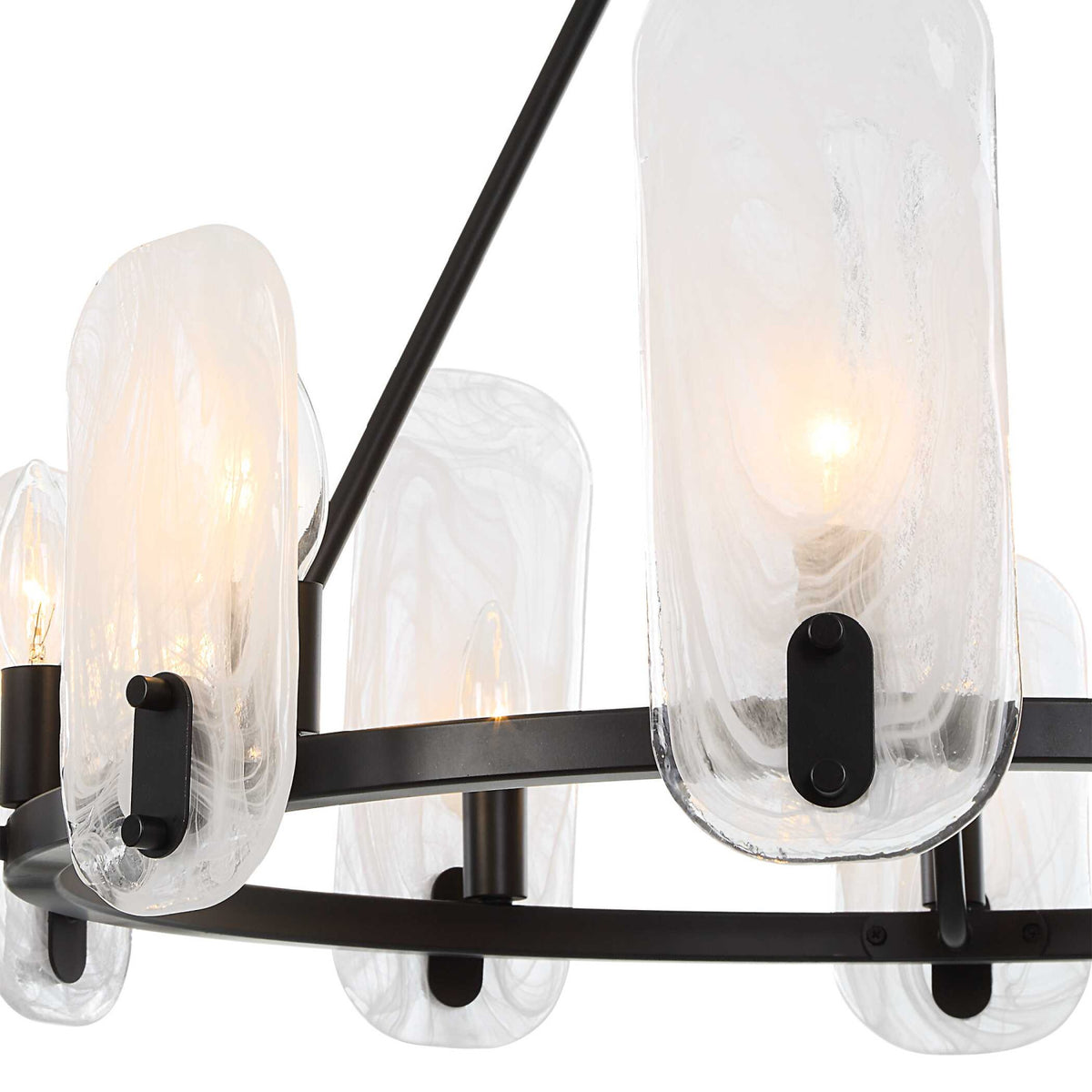 Modern European furniture - Oval Glass 10-Light Chandelier - www.oroa.com