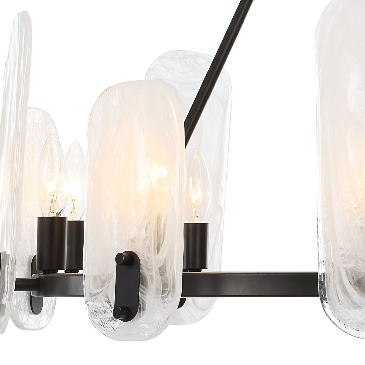 Modern European furniture - Oval Glass 10-Light Chandelier - www.oroa.com