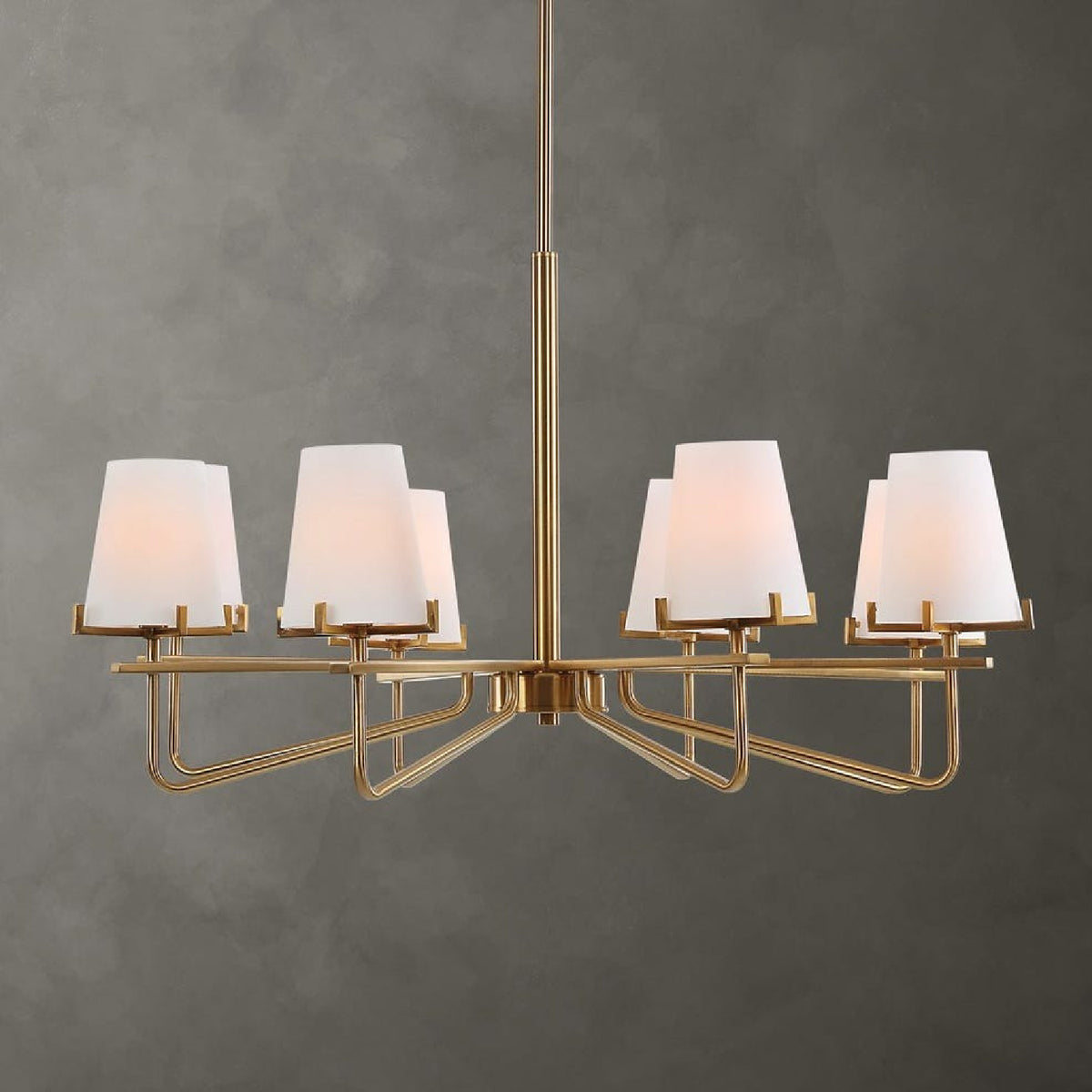 Opal Glass Cones 8-Light Chandelier | Uttermost Lassen - www.oroa.com