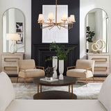 Opal Glass Cones 8-Light Chandelier | Uttermost Lassen - www.oroa.com