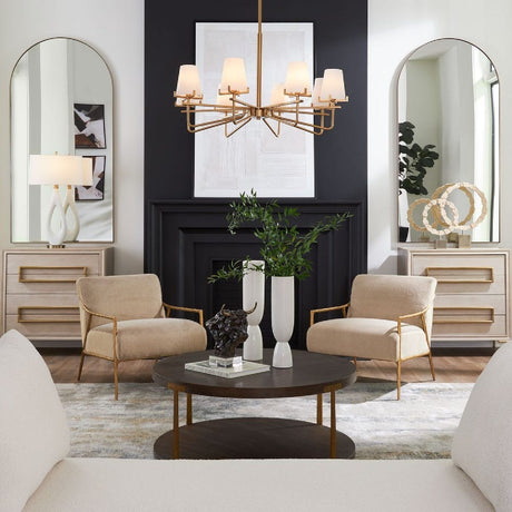 Opal Glass Cones 8-Light Chandelier | Uttermost Lassen - www.oroa.com