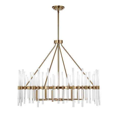 Modern European furniture - Glass Rods 8-Light Chandelier - www.oroa.com