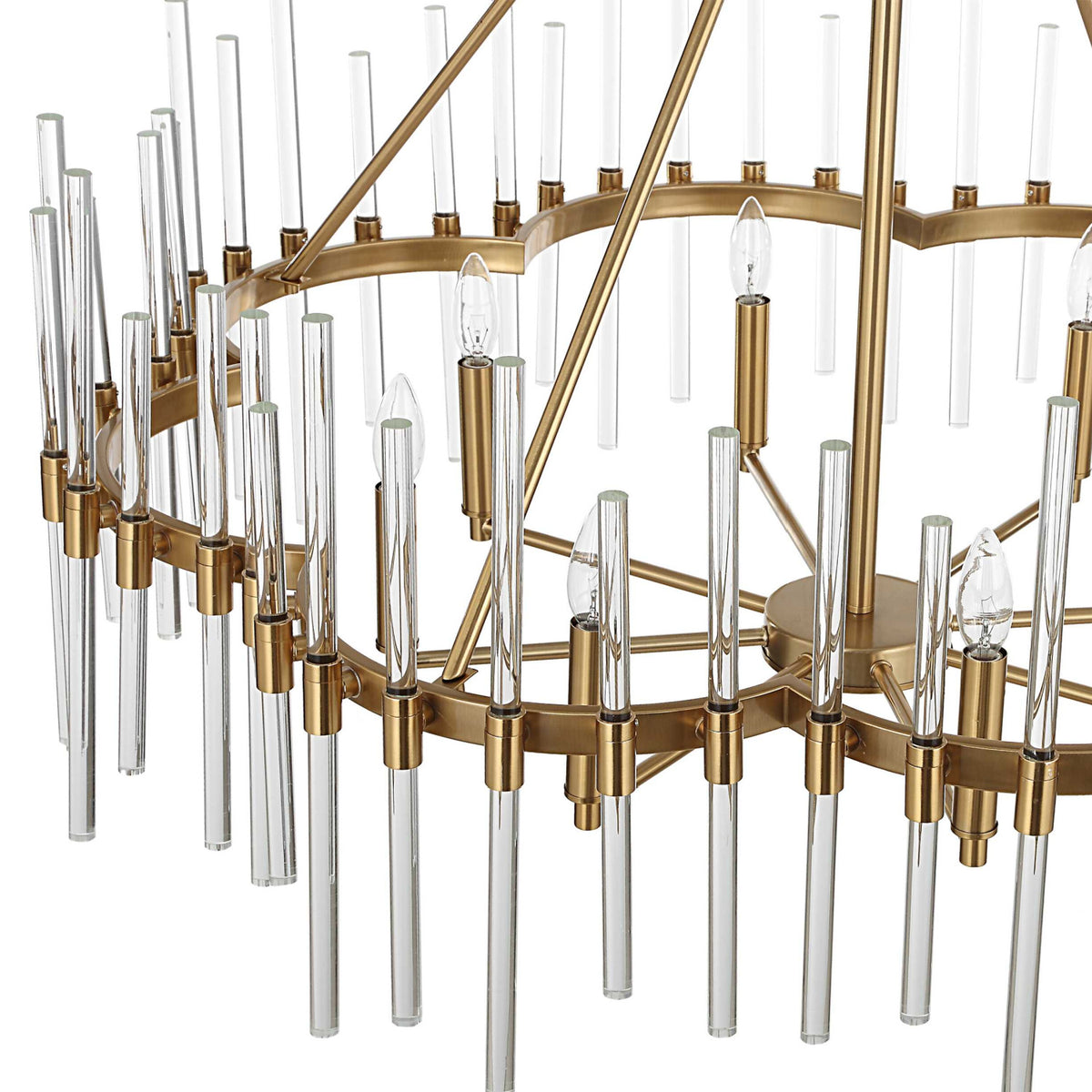 Modern European furniture - Glass Rods 8-Light Chandelier - www.oroa.com