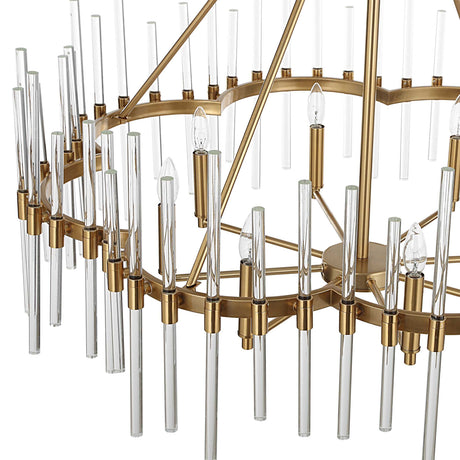 Modern European furniture - Glass Rods 8-Light Chandelier - www.oroa.com