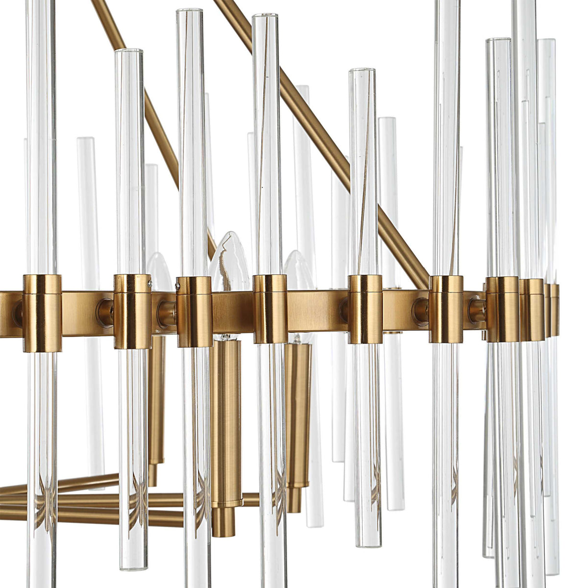 Modern European furniture - Glass Rods 8-Light Chandelier - www.oroa.com
