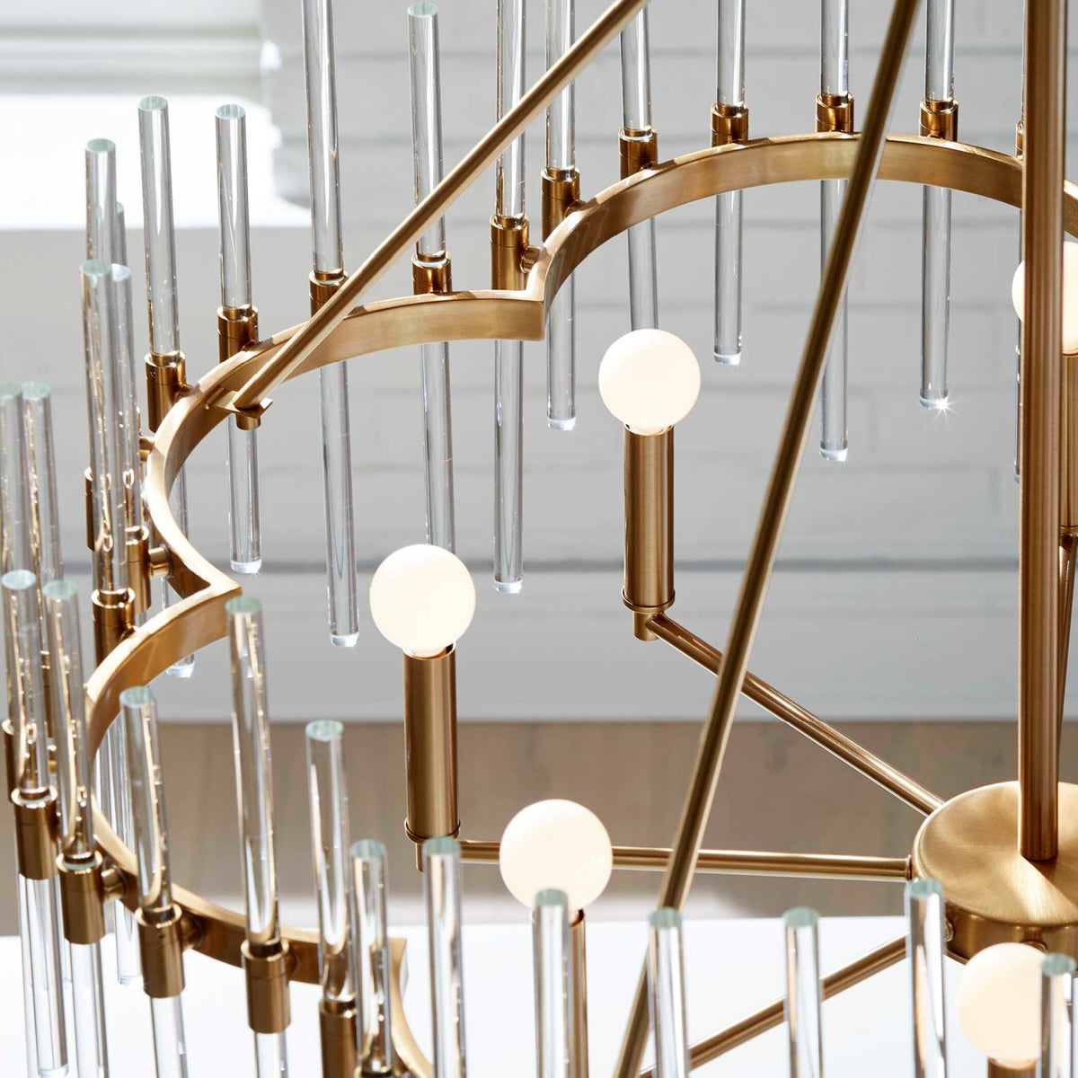 Modern European furniture - Glass Rods 8-Light Chandelier - www.oroa.com