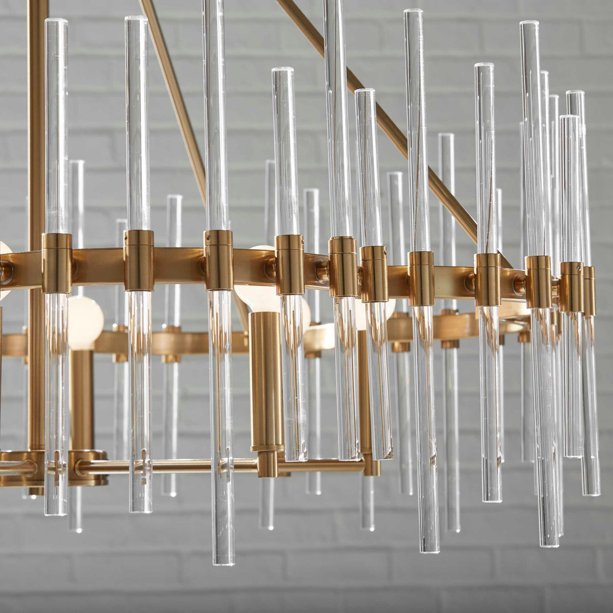 Modern European furniture - Glass Rods 8-Light Chandelier - www.oroa.com
