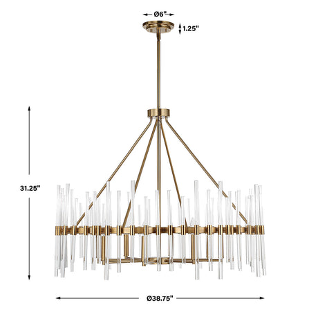 Modern European furniture - Glass Rods 8-Light Chandelier - www.oroa.com