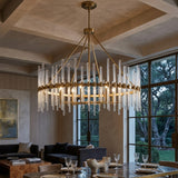 Modern European furniture - Glass Rods 8-Light Chandelier - www.oroa.com