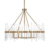 Modern European furniture - Glass Rods 8-Light Chandelier - www.oroa.com