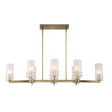 Seeded Glass 8-Light Linear Chandelier | Uttermost Mistie - www.oroa.com