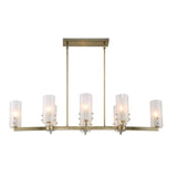 Seeded Glass 8-Light Linear Chandelier | Uttermost Mistie - www.oroa.com