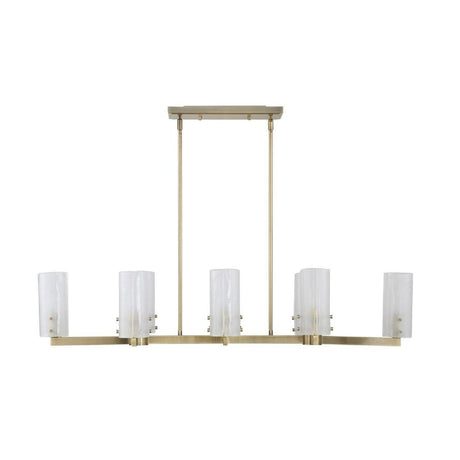 Seeded Glass 8-Light Linear Chandelier | Uttermost Mistie - www.oroa.com