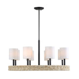 Modern European furniture - Woven Rattan Ring 8-Light Chandelier - www.oroa.com