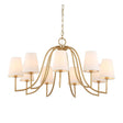 9-Light White Linen Chandelier | Uttermost Seville - www.oroa.com