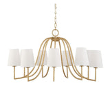 9-Light White Linen Chandelier | Uttermost Seville - www.oroa.com