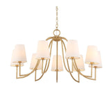9-Light White Linen Chandelier | Uttermost Seville - www.oroa.com