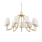 9-Light White Linen Chandelier | Uttermost Seville - www.oroa.com