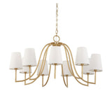9-Light White Linen Chandelier | Uttermost Seville - www.oroa.com