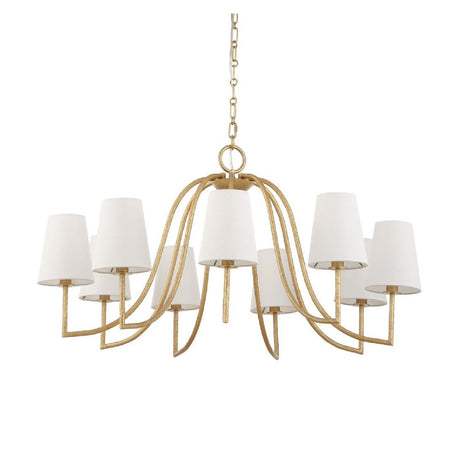 9-Light White Linen Chandelier | Uttermost Seville - www.oroa.com