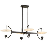 White Alabaster 4-Light Linear Chandelier | Uttermost Kyoto - www.oroa.com