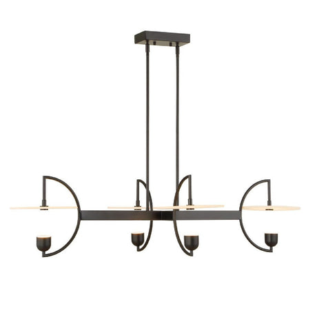 White Alabaster 4-Light Linear Chandelier | Uttermost Kyoto - www.oroa.com