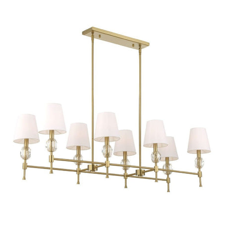White Shades 8-Light Linear Chandelier | Uttermost Arques - www.oroa.com