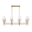 White Shades 8-Light Linear Chandelier | Uttermost Arques - www.oroa.com