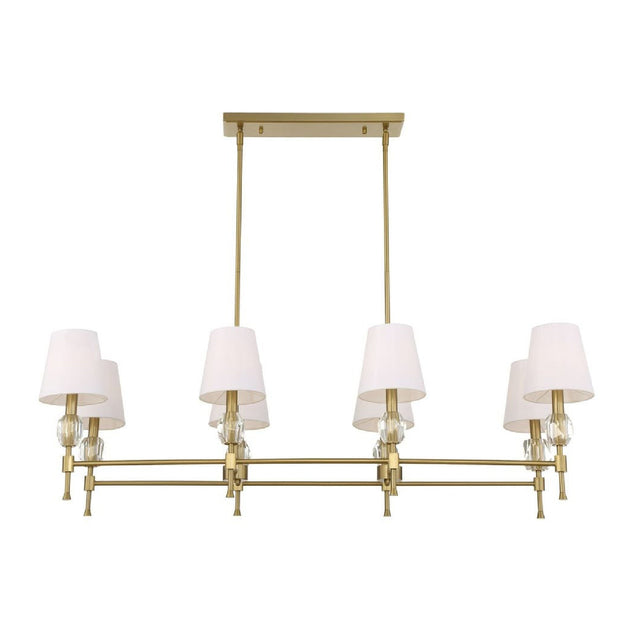 White Shades 8-Light Linear Chandelier | Uttermost Arques - www.oroa.com