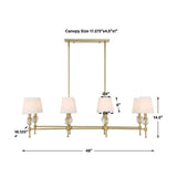 White Shades 8-Light Linear Chandelier | Uttermost Arques - www.oroa.com