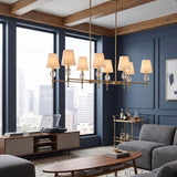 White Shades 8-Light Linear Chandelier | Uttermost Arques - www.oroa.com